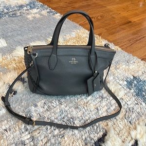 Spacious, chic Henri Bendel bag, grey pebbled leather in excellent condition.